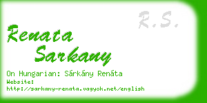 renata sarkany business card